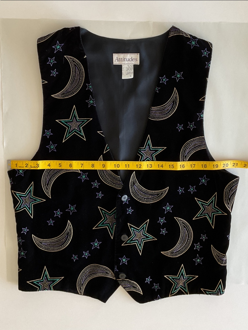 ATTITUDES "90s velvet vest" "celestial moon stars" and "whimsigoth witchy boho” - Picture 6 of 12